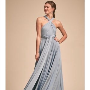 TwoBirds Ginger Convertible Maxi Dress Dusty Blue